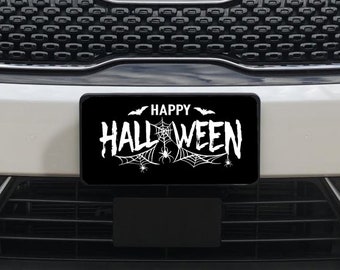 Happy Halloween Custom Laser Engraved Festive License Plate Aluminum Vanity Tags