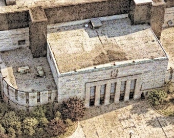 Aud - Buffalo Memorial Auditorium  Aerial View -Foot of Main Street, Buffalo New York