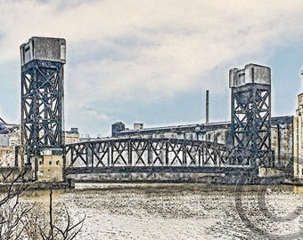 Ohio Street Vertical Lift Bridge-Buffalo, NY--Horizontal Image --