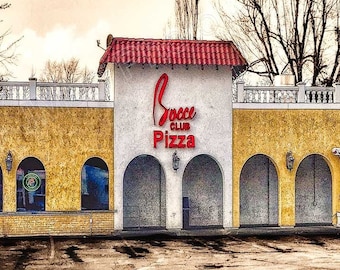 Bocce Club Pizza on Bailey Avenue Photograph in  Buffalo NY --Horizontal Image --