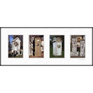 Outhouse wall art bathroom decor- Series Photography