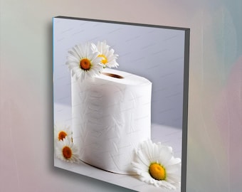 Daisy's theme roll of Toilet Paper, Bathroom Photography Wall Art with humor