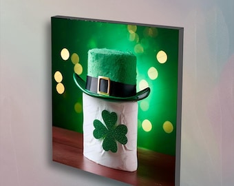 St. Patrick's Day  roll of Toilet Paper Wall Art, Bathroom Photography Wall Art
