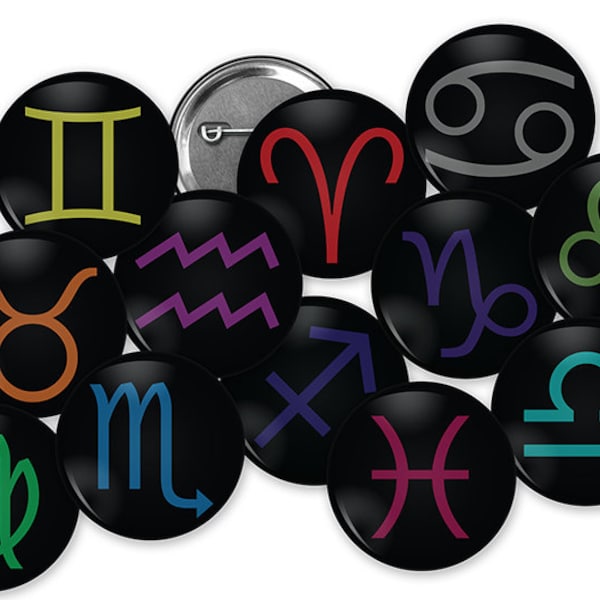Zodiac Buttons Etsy