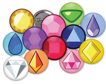 Crystal Gem Button - New Gems!