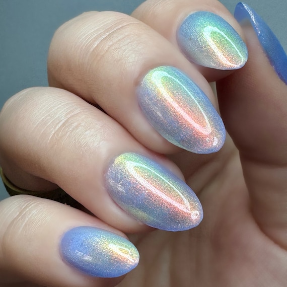 You Do Lou Sheer Pale Periwinkle Base With Intense Pink orange gold green Shifty Shimmer Jen Berries OMG Shoes Spring Nail Polish Etsy