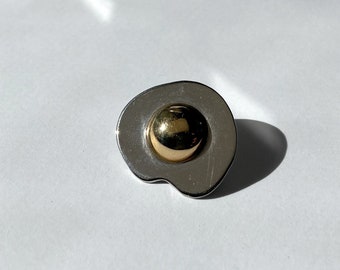 Egg Pin #13 // Brass + Nickel