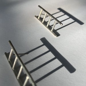 Ladder Earrings // Sterling Silver image 4