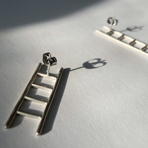 Ladder Earrings // Sterling Silver image 2