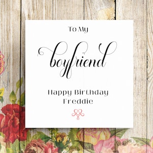 Carte d'anniversaire petit ami, carte d'anniversaire petit ami personnalisée, carte d'anniversaire pour petit ami, carte d'anniversaire personnalisée, carte pour lui