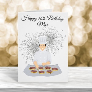 Personalisierte 16. Geburtstag, Sechzehnte Geburtstagskarte, jede Alterskarte, Chefkarte, Sohn, Enkel, Vater, Gandad