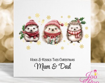 Mum & Dad Christmas Card, Mum and Dad Christmas Card, Personalised Christmas Card,  Christmas Card For Parents, Personalized Christmas Card