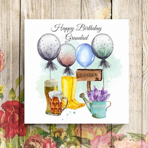 Carte d'anniversaire grand-père, carte d'anniversaire de papa, carte du 60e anniversaire, carte du 70e anniversaire, carte du 65e anniversaire, carte du 80e anniversaire, carte pour lui