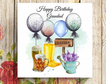 Grandad Birthday Card, Dad Birthday Card, 60th Birthday Card, 70th Birthday Card, 65th Birthday Card, 80th Birthday Card, Card for Him