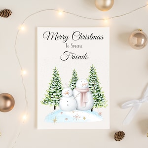Kerstkaart voor speciale vrienden, speciale vrienden kerstkaart, kerstkaart voor koppel, koppel kerstkaart