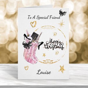 Cartão de Natal personalizado, Cartão de Natal de amigo especial, Cartão de Natal para ela, Cartão de Natal personalizado, Cartão de Natal para amigo