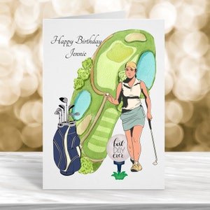 Carte d'anniversaire personnalisée, carte d'anniversaire de golfeur, carte d'anniversaire de golf, carte de fan de golf, carte d'anniversaire de golfeur