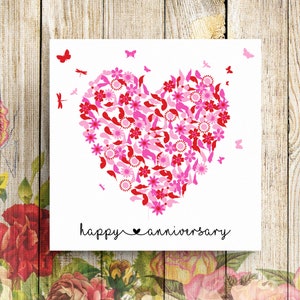 Carte d'anniversaire, carte d'anniversaire de mariage, carte pour lui, carte pour elle