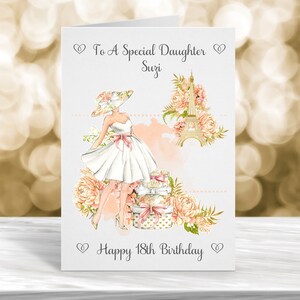 Cartão de aniversário da filha, cartão de aniversário personalizado da filha, cartão de aniversário personalizado da irmã, cartão de aniversário personalizado da neta