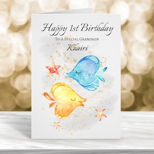 Carte personnalisée 1er anniversaire, 2e anniversaire, 3e anniversaire, carte d'anniversaire pour enfants, carte d'anniversaire pour enfants, carte d'anniversaire Firsh