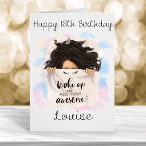 Carte d'anniversaire personnalisée 18e anniversaire, carte d'anniversaire personnalisée, carte d'anniversaire 16e anniversaire, carte d'anniversaire fille, carte d'anniversaire soeur, carte d'amie