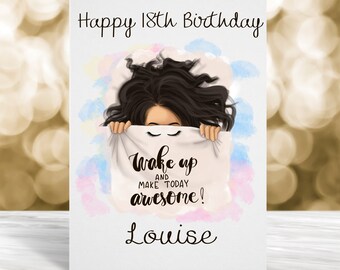 Personalised 18th Birthday Card, Personalised Birthday Card, 16th Birthday Card, Daughter Birthday Card, Sister Birthday Card, Friend Card