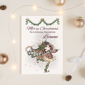 Personalisierte Weihnachtskarte, Besondere Tochter Weihnachtskarte, Besondere Freundin Weihnachtskarte, Weihnachtskarte für Sie,
