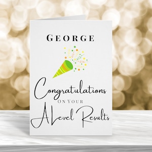 Gepersonaliseerde A-niveaukaart, je hebt het gedaan, gefeliciteerd met je A-niveauresultaten, gefeliciteerd kaart, goed gedaan, klasse van 2020