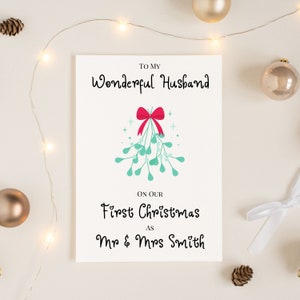 Premier Noël en tant que Mr et Mme, Premier Noël en tant que M. et M, Premier Noël en tant que Mme et Mme, merveilleux Noël pour mari, merveilleuse femme