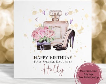 Personalised Birthday Card For Her, 21st Birthday Card, Daughter Birthday Card, Sister Birthday Card, Friend Birthday Card, 40th Birthday