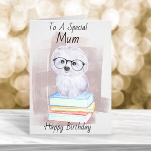 Tarjeta de cumpleaños de mamá, feliz cumpleaños mamá, tarjeta especial de mamá, tarjeta de mamá, tarjeta de cumpleaños para mamá, tarjeta para ella, tarjeta de perro