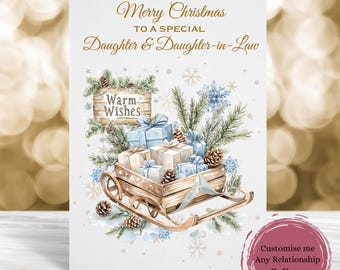 Daughter & Daughter in Law Christmas Card, Daughter and Daughter in Law Card, Special Couple Card, LBGTQ+ card, Family Christmas Card
