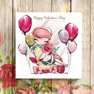 Carte de Saint-Valentin, carte de Saint-Valentin pour femme, jolie carte de Saint-Valentin, carte de Saint-Valentin pour elle, joyeuse Saint-Valentin, carte de Saint-Valentin pour mari