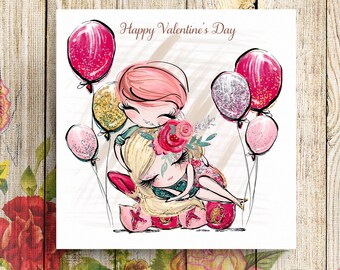 Valentines Day Card, Valentines Card for Wife, Cute Valentines Card, Valentine Card for Her, Happy Valentines, Valentines Card For Husband
