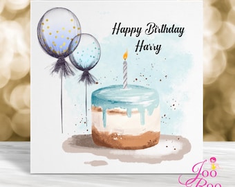 Personalised Birthday Card Any Age, Custom Card with Name and Age, Perfect for Kids, Teens, Adults & Seniors, Milestone Birthday Card