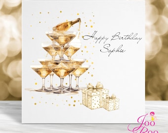 Personalised Birthday Card, Personalized Birthday Card, Card For Her, 18th Birthday Card, 21st Birthday Card, Age Birthday Card