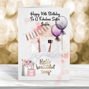 Tarjeta de cumpleaños personalizada, tarjeta de cumpleaños personalizada de la hermana, tarjeta de cumpleaños de la hermana, tarjeta de cumpleaños de la hija, tarjeta de cumpleaños de la nieta