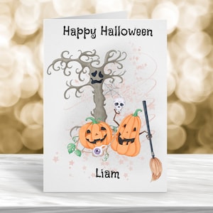 Biglietto di Halloween felice, biglietto di Halloween, biglietto di Halloween carino, biglietto di dolcetto o scherzetto, biglietto per Halloween, biglietto di Halloween spettrale