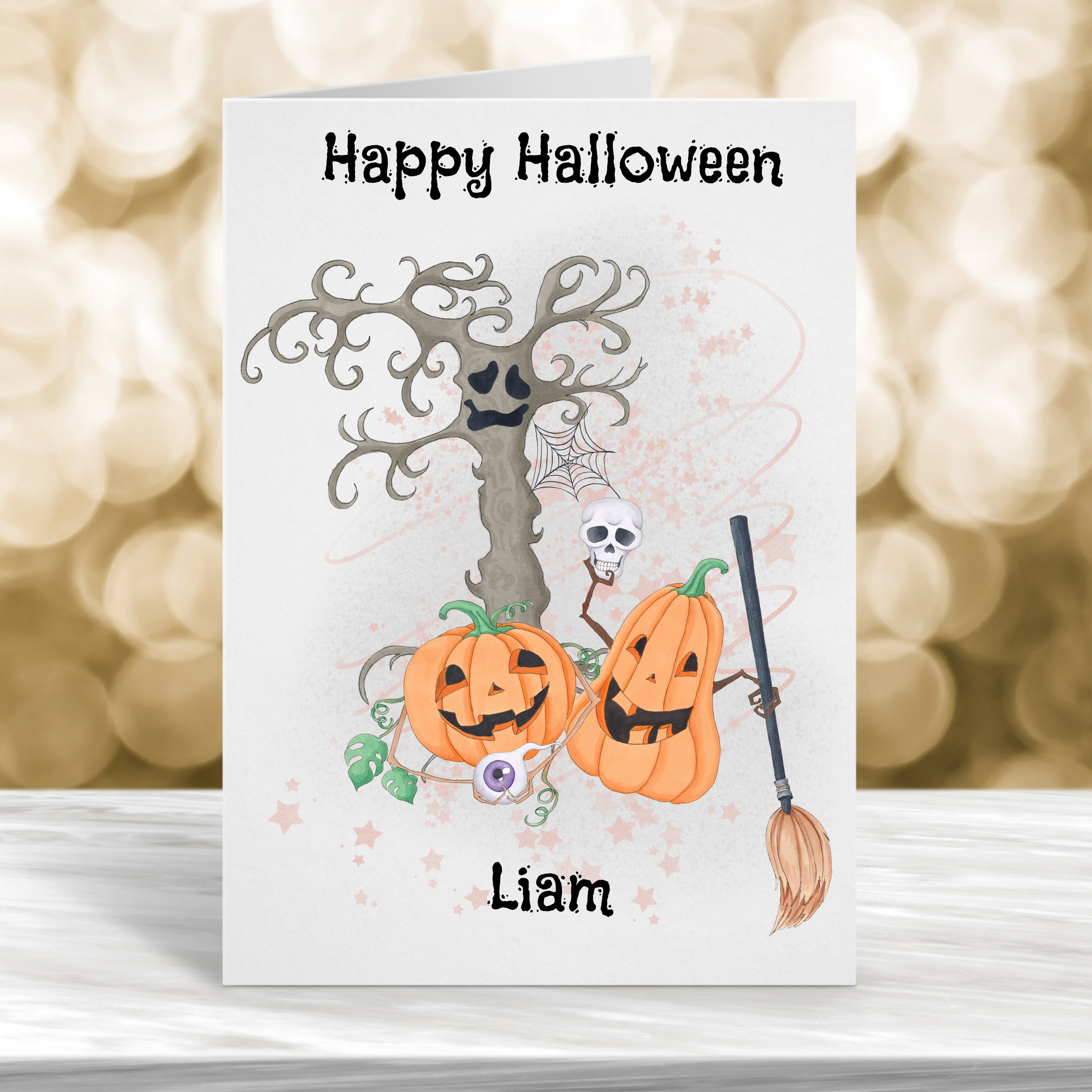 Happy halloween card with mandrake • adesivos para a parede gato