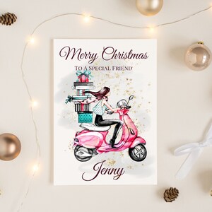 Gepersonaliseerde kerstkaart, gepersonaliseerde kerstkaart, speciale vriend kerstkaart, kerstkaart voor haar