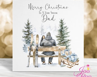 Personalised Christmas Card for Dad, Dad Christmas Card