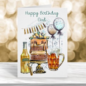Carte d'anniversaire papa, carte d'anniversaire papa, carte d'anniversaire grand-père, carte d'anniversaire fils, carte pour lui, carte d'anniversaire amateur de bière