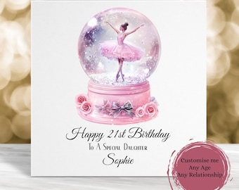 Personalised Birthday Card, 21st Birthday Card, Daughter Birthday Card, Sister Birthday Card, Friend Birthday Card, Card for Her