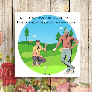 Cartão de aniversário personalizado, cartão engraçado para golfista, cartão para golfista, cartão para ele, cartão de aniversário engraçado para golfista