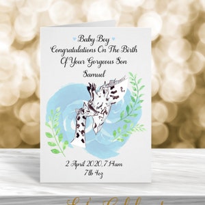 Carte personnalisée de bébé garçon, carte C'est un garçon, carte de naissance de votre bébé garçon, carte de naissance de votre fils
