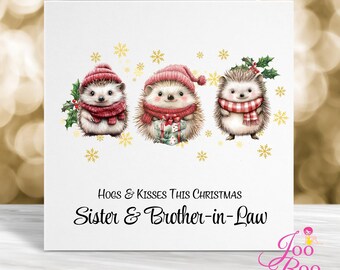 Sister & Brother In Law Christmas Card, Sister and Brother In Law Christmas Card, Personalised Christmas Card,  Special Couple Card