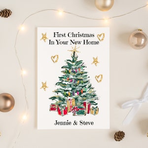 Premier Noël dans votre nouvelle maison, nouvelle maison Premier Noël, joyeux Noël dans votre nouvelle maison