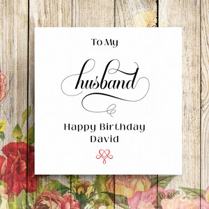 Carte d'anniversaire mari, carte d'anniversaire mari personnalisée, carte d'anniversaire mari, carte d'anniversaire, carte d'anniversaire personnalisée, carte pour lui