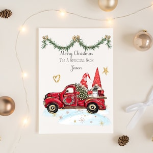 Enkelin-Weihnachtskarte, Enkel-Weihnachtskarte, Tochter-Weihnachtskarte, Sohn-Weihnachtskarte, Weihnachtswichtel-Karte