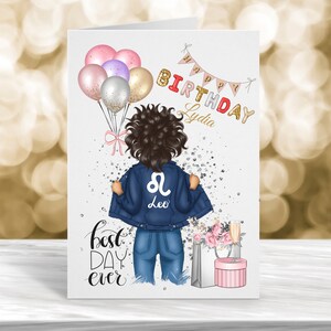 Biglietto di compleanno Leo, Biglietto di compleanno personalizzato, Biglietto di compleanno zodiacale, Biglietto di compleanno astrologico, Biglietto di compleanno di luglio, Biglietto di compleanno di agosto